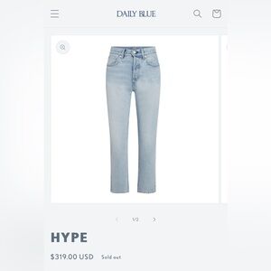 Daily Blue by AG Adriano Goldschmied Jeans. Hype in Monsoon Color. NWT Size 28